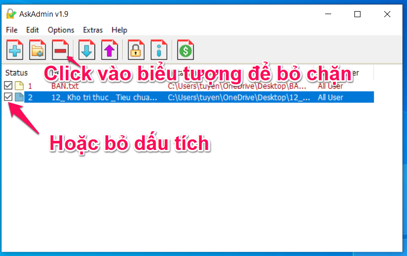 Chặn truy cập vào file folder