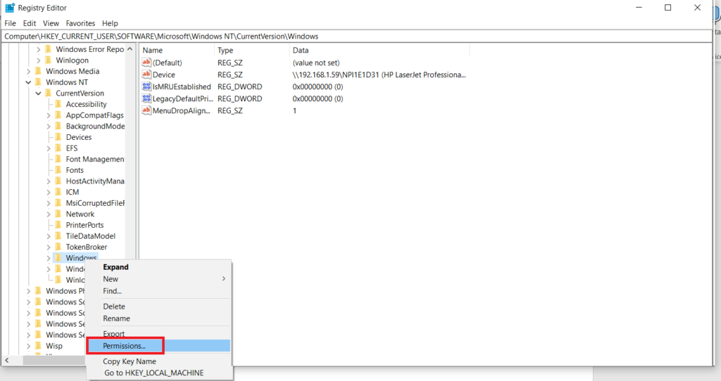 excel unable to connect printer