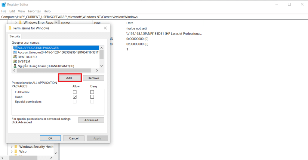 excel unable to connect printer